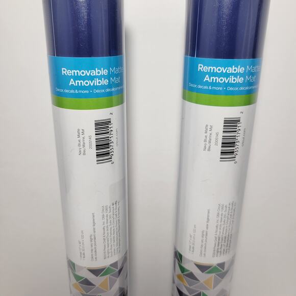 2 Cricut Premium Removable Vinyl Roll Sheets Navy Blue Matte 2005145 - Picture 4 of 4